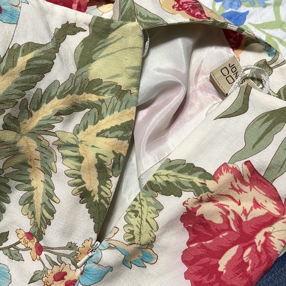 Vintage Jones New York Country Petite cropped floral pant linen blend spring - Picture 4 of 4
